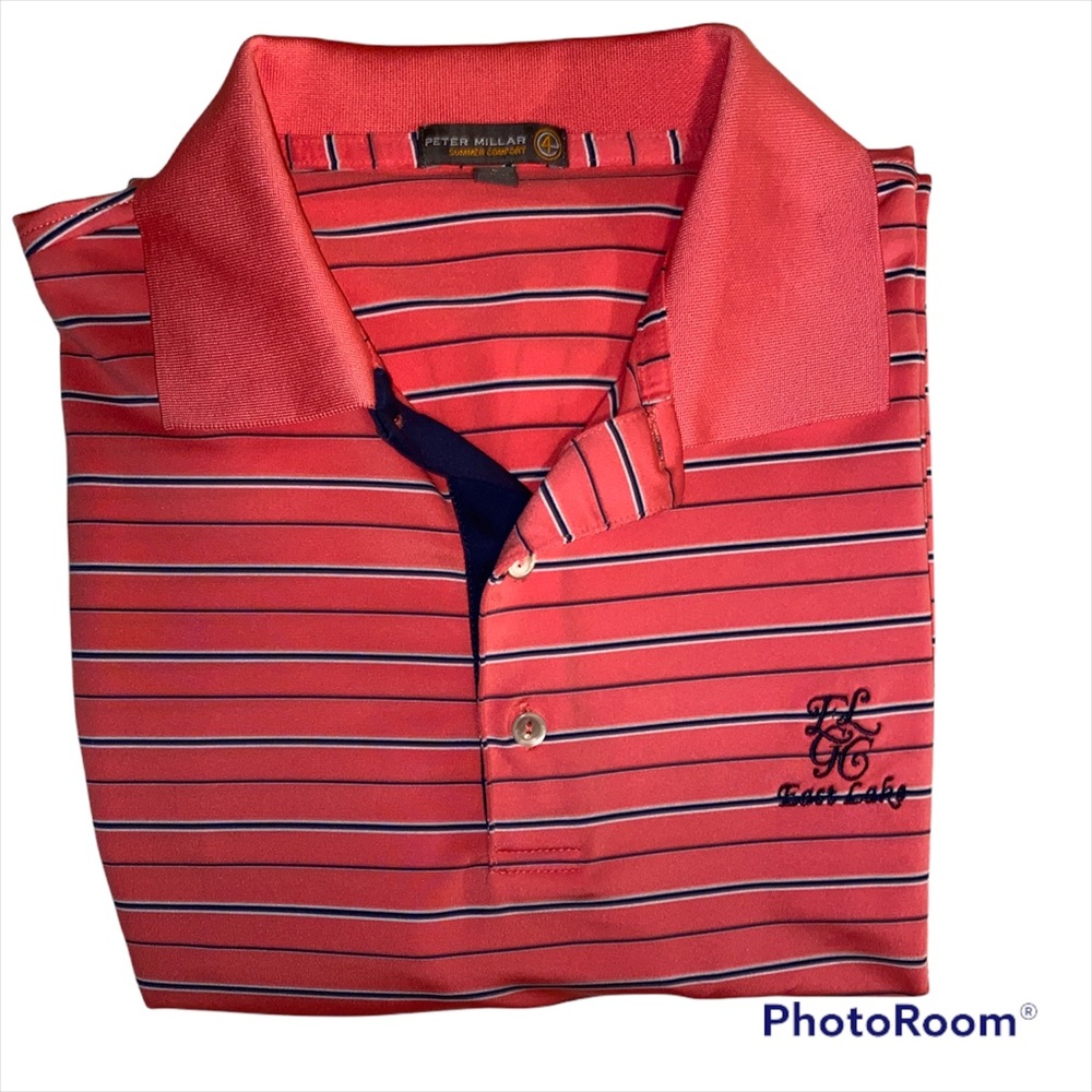 Peter Millar Summer Comfort Golf Shirt “East Lake Golf Club” Logo Large